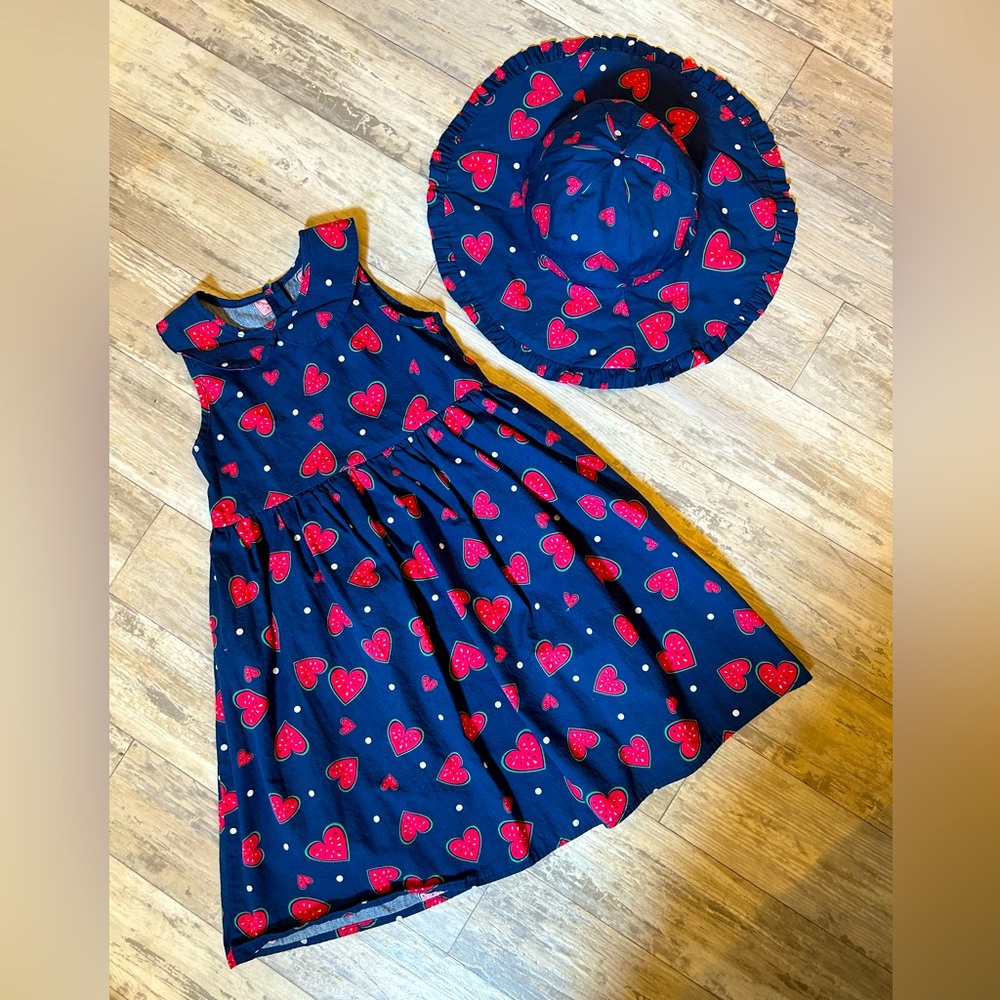 MuMu CoCo Watermelon Dress With Matching Sun Hat